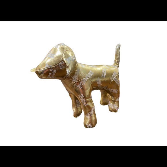 Victoria’s Secret PINK Gold Plush Dog (2014) - Picture 7 of 7
